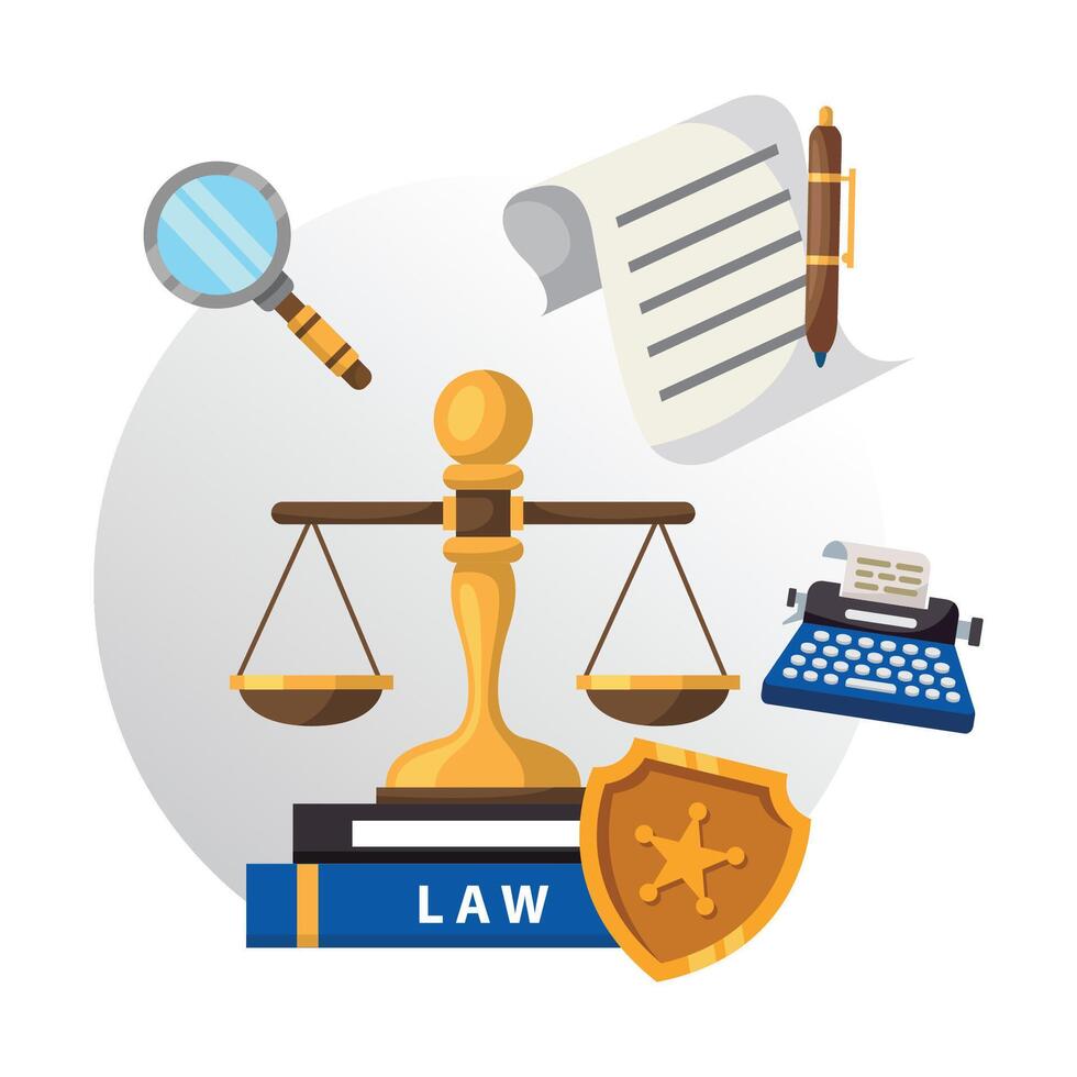 Law firm illustration design. Vector design