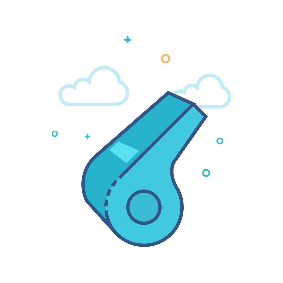 Whistle icon flat color style vector illustration