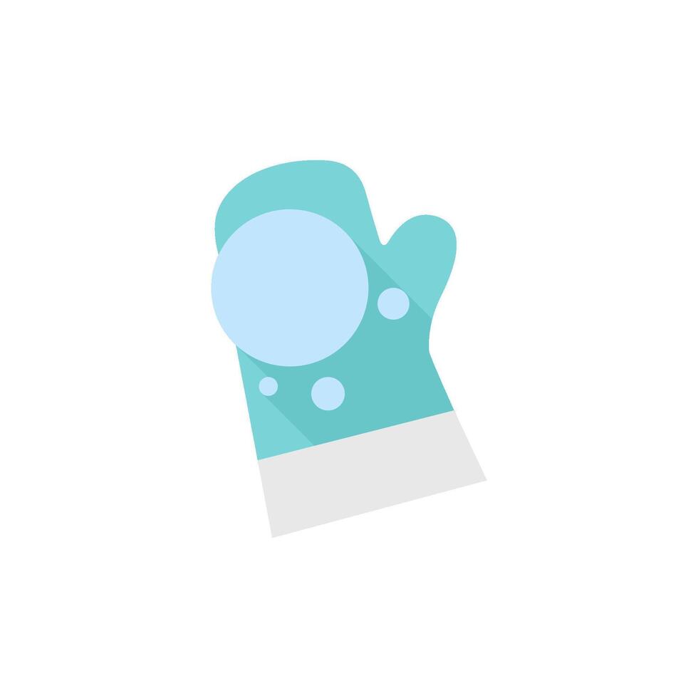 Hand holding snow icon in flat color style. vector