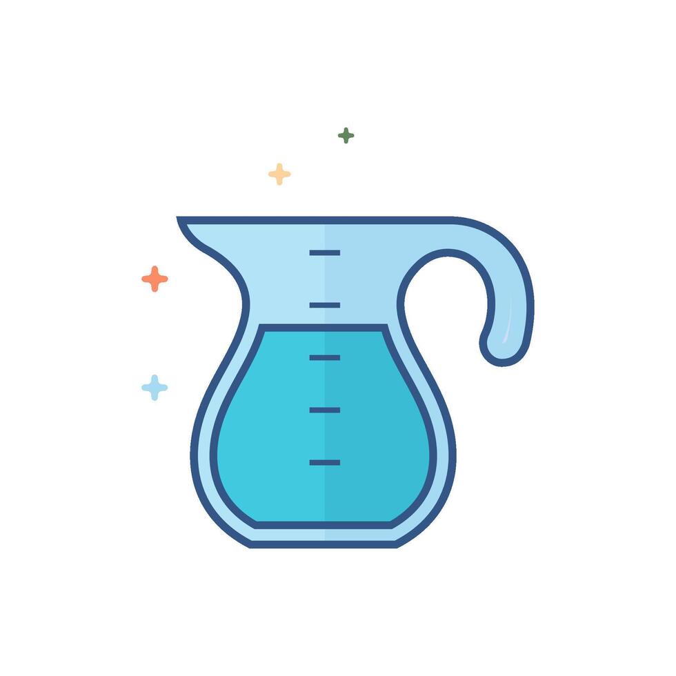 Measure jug icon flat color style vector illustration