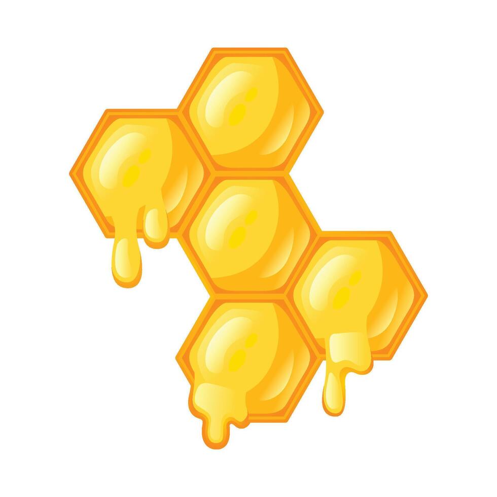 Illustration of Honeycomb. Vector design