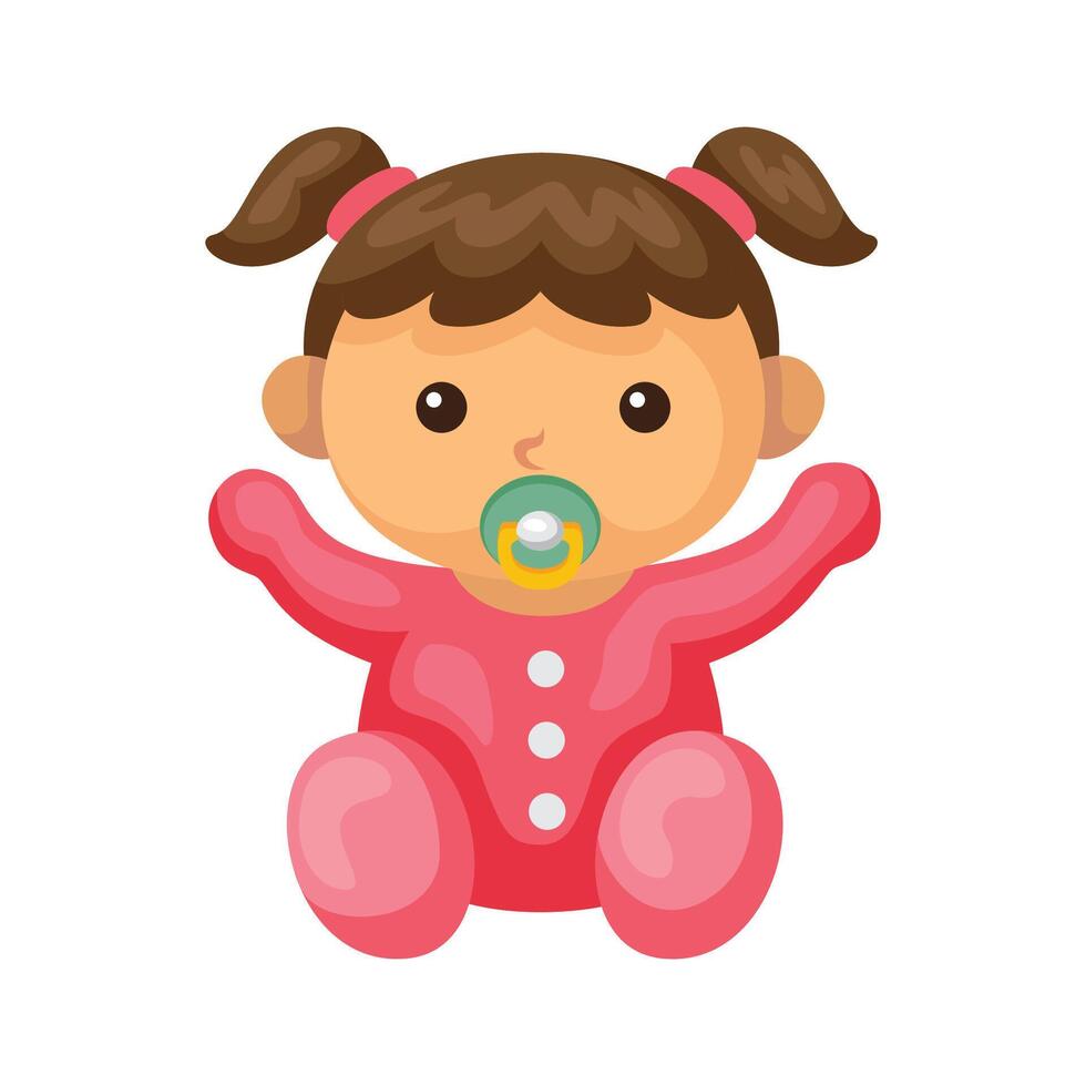 bebé niña icono diseño. vector diseño