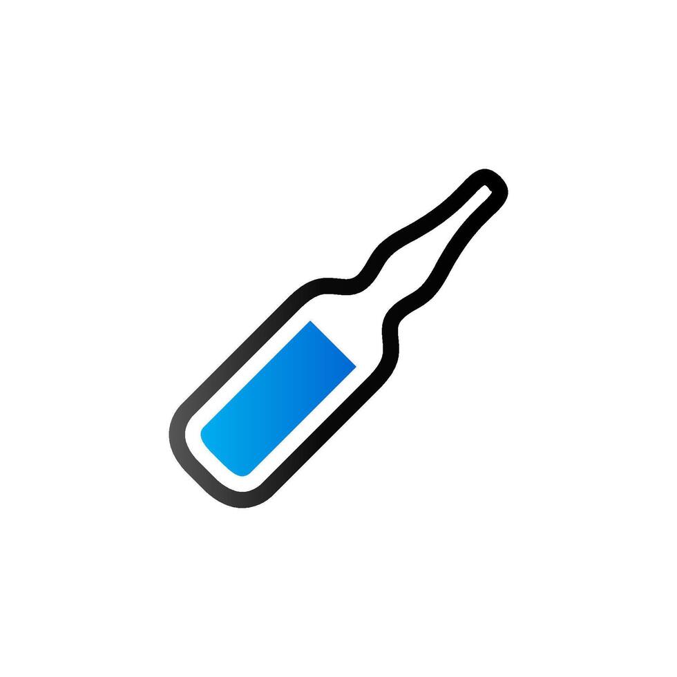 Ampule icon in duo tone color. Vaccine serum medicine vector