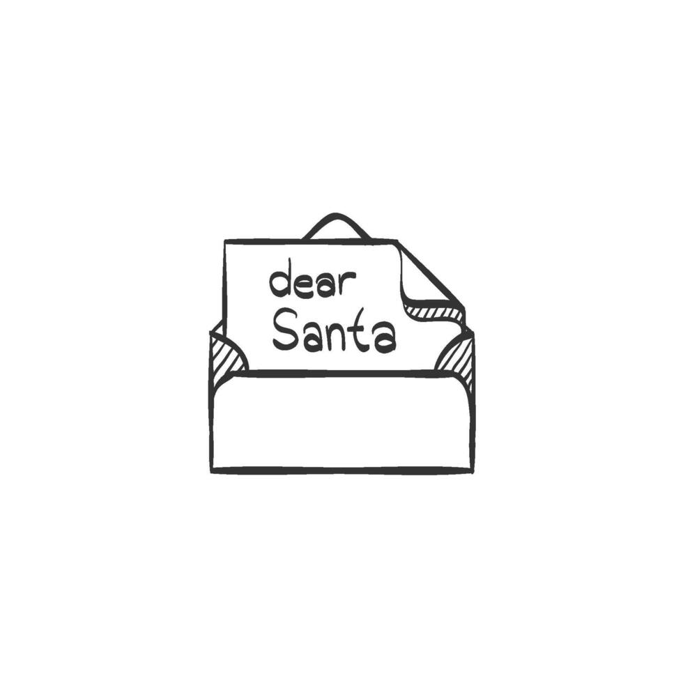 Hand drawn sketch icon letter vector