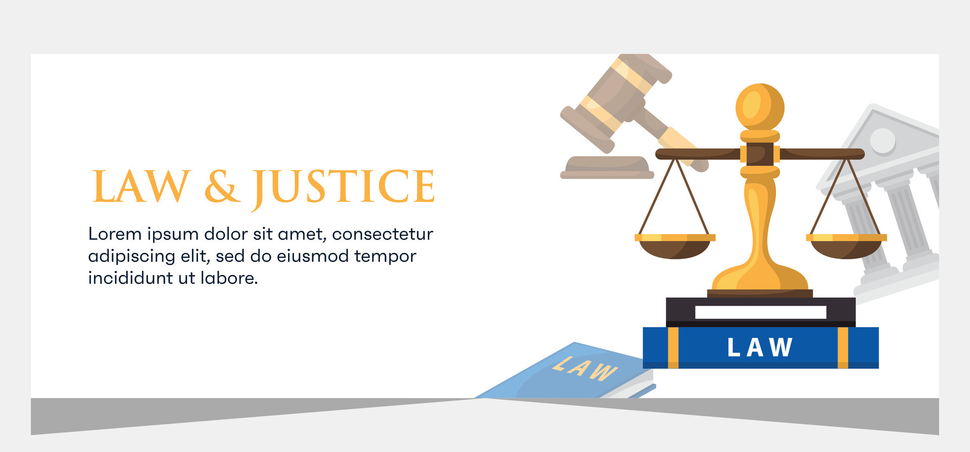 Flat design law firm banner template Premium banner template 38047469