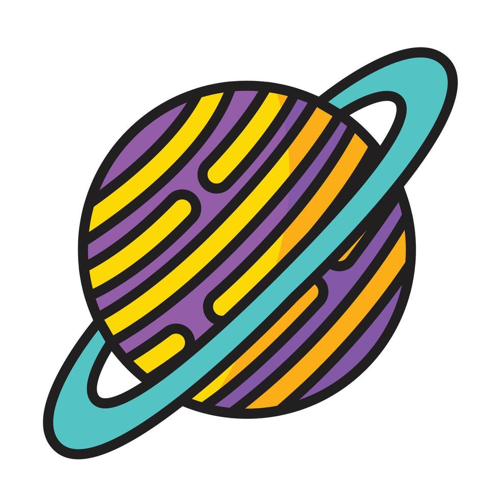 Saturno icono diseño ilustración. vector diseño