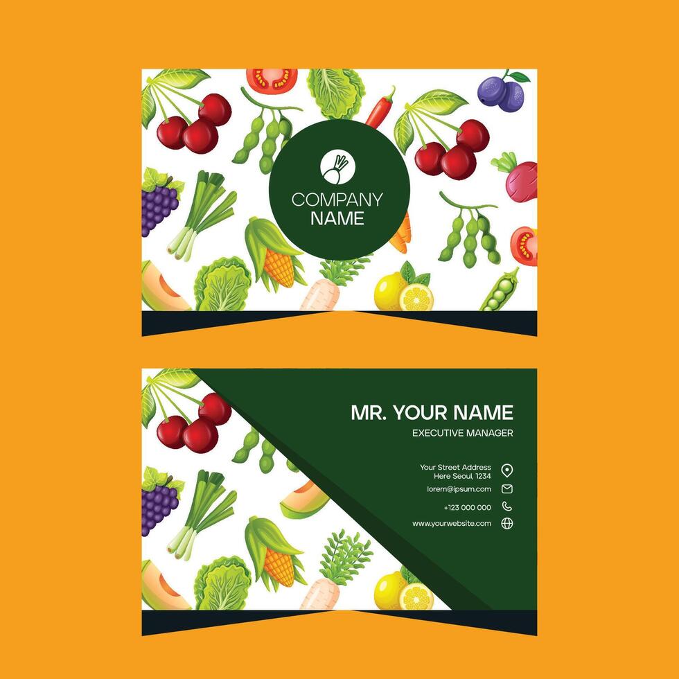 moderno creativo vegetal negocio tarjeta modelo diseño vector