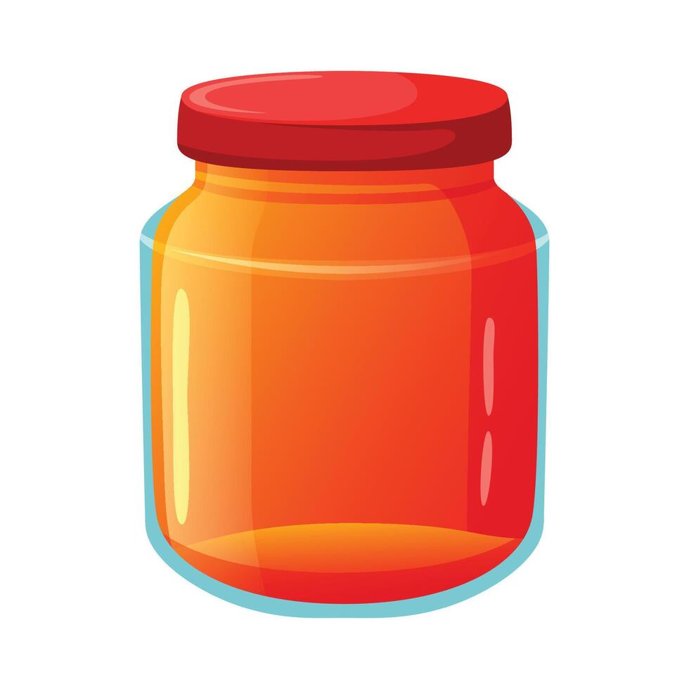 Illustration of honey in a jar. Vector illustration