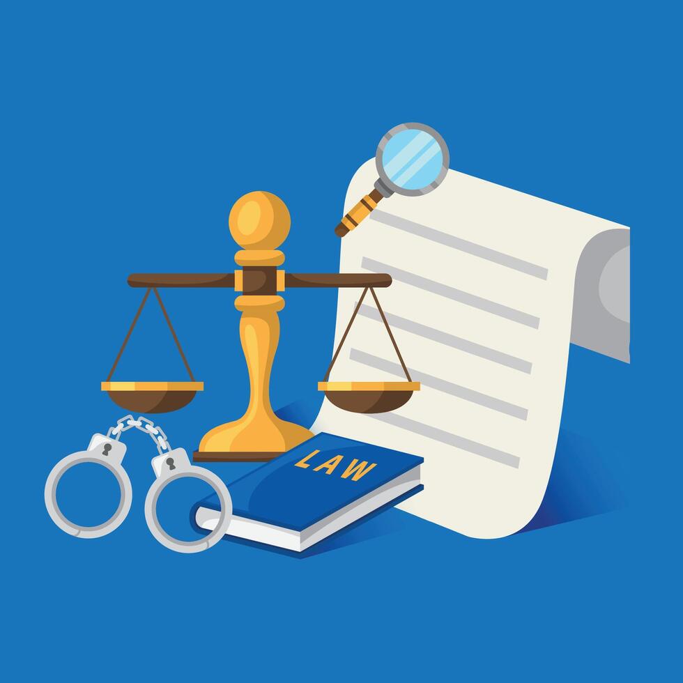 Law and justice illustration design. Vector design
