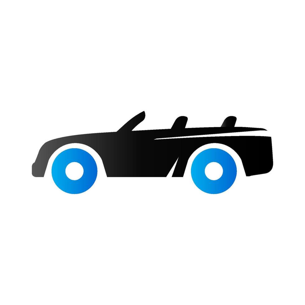 deporte coche icono en dúo tono color. lujo velocidad cupé convertible vector