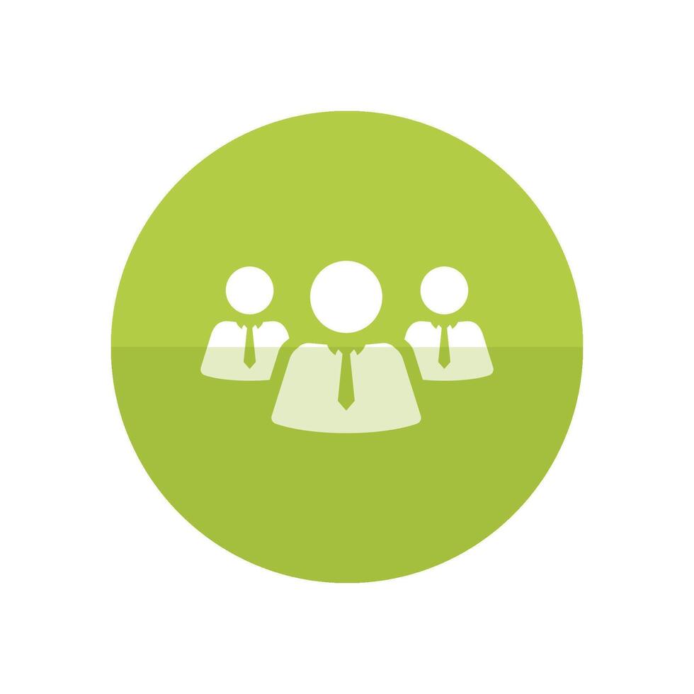 Teamwork icon in flat color circle style. Business communication collaboration team office vector