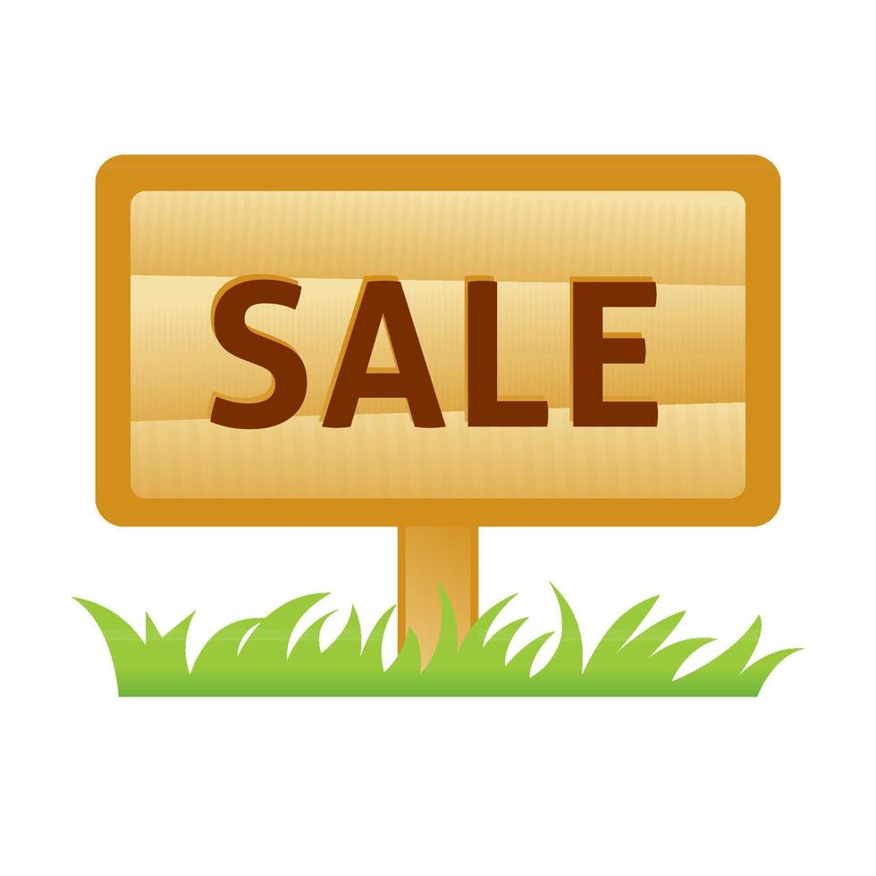 Sale sign icon in color. Property house selling vector