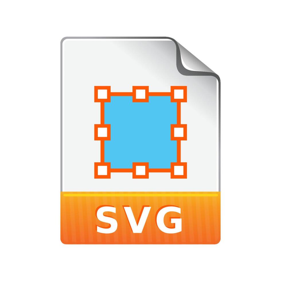 SVG file icon in color. Computer software drawing scalable vector