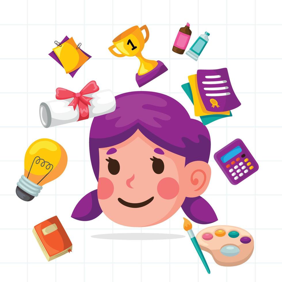 Concept illustration design for back to school vector