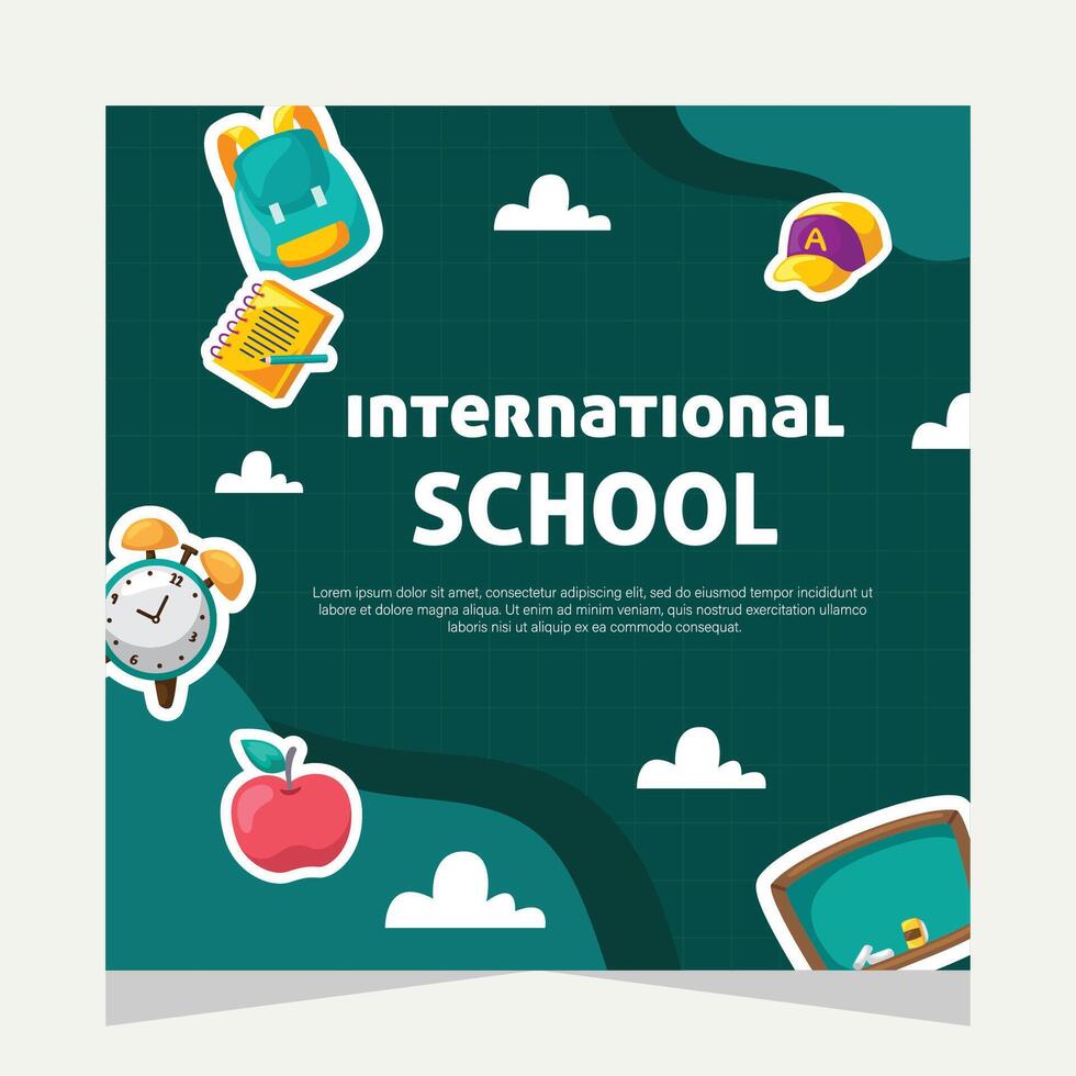 Back to school social media post. Template design vector
