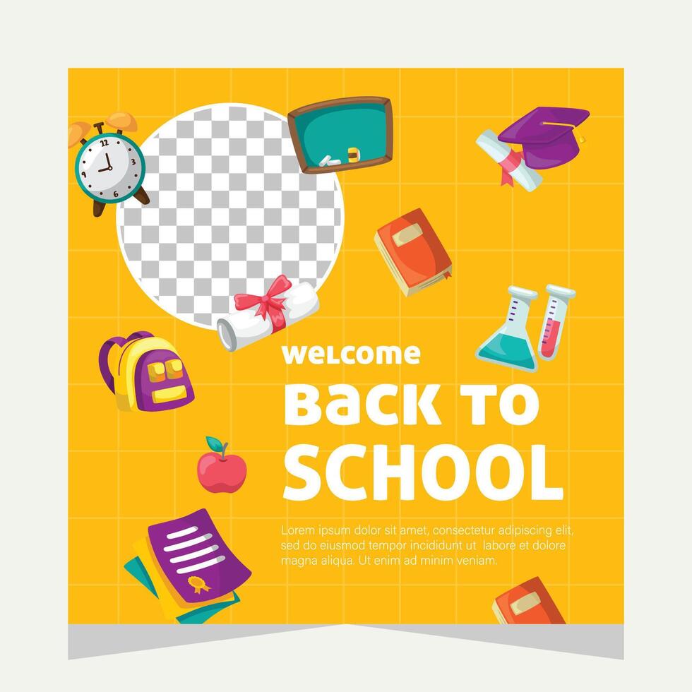 Template social media post about education vector