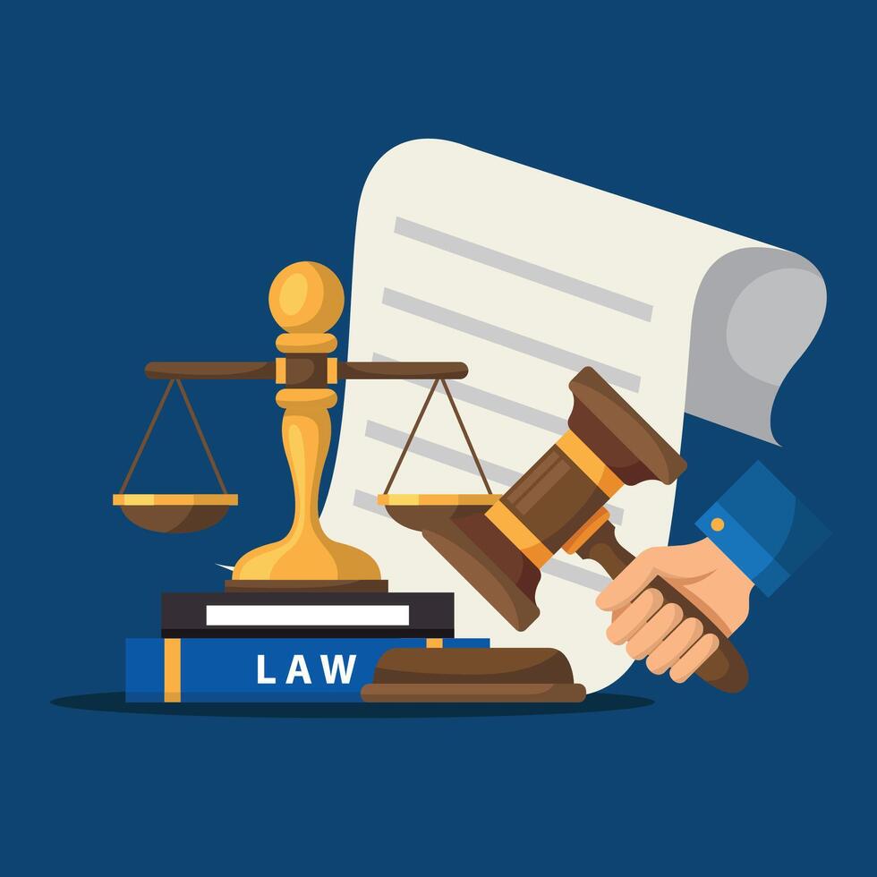 Legal firm illustration design. Vector design