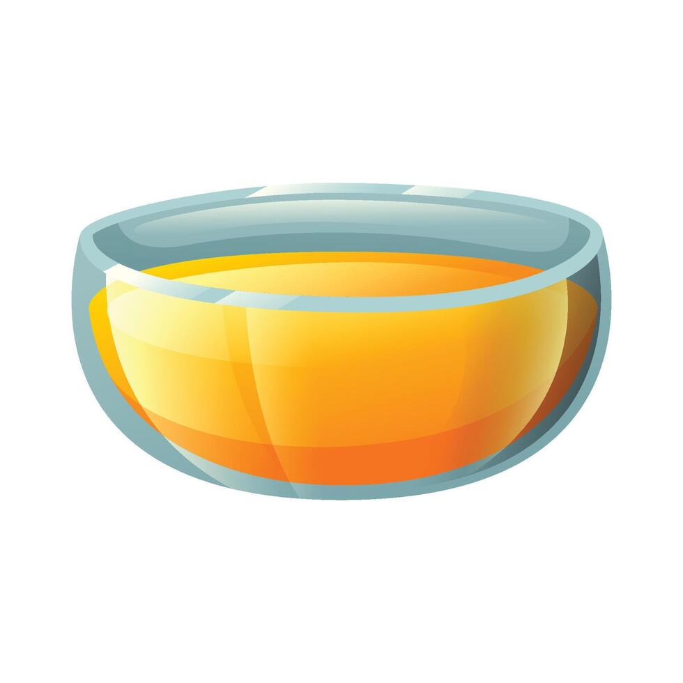 Illustration of honey in a bowl. Vector illustration