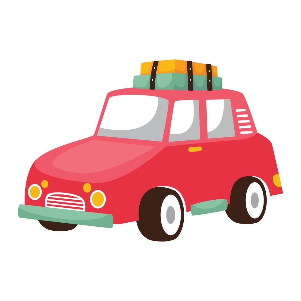 Car travel icon for holiday. Vector design