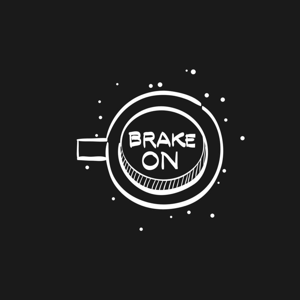 Race brake sign doodle sketch illustration vector