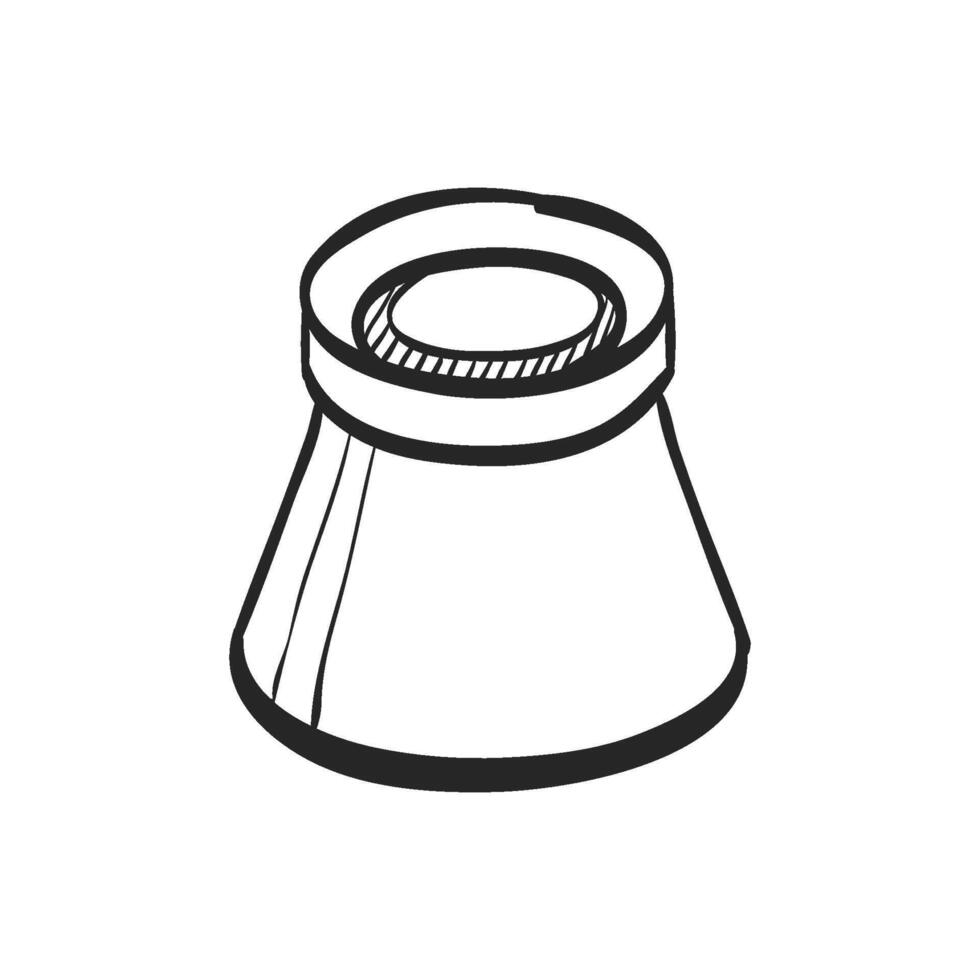 Hand drawn sketch icon printing lupe vector