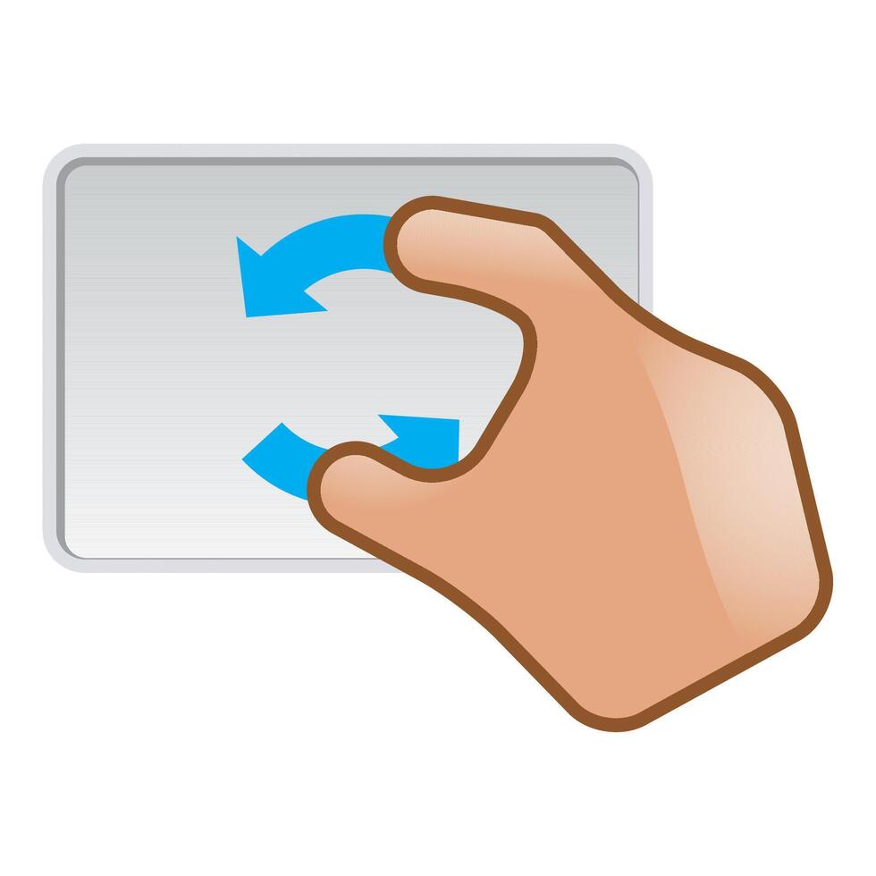 Finger gesture icon in color. Gadget touch pad smart phone laptop vector