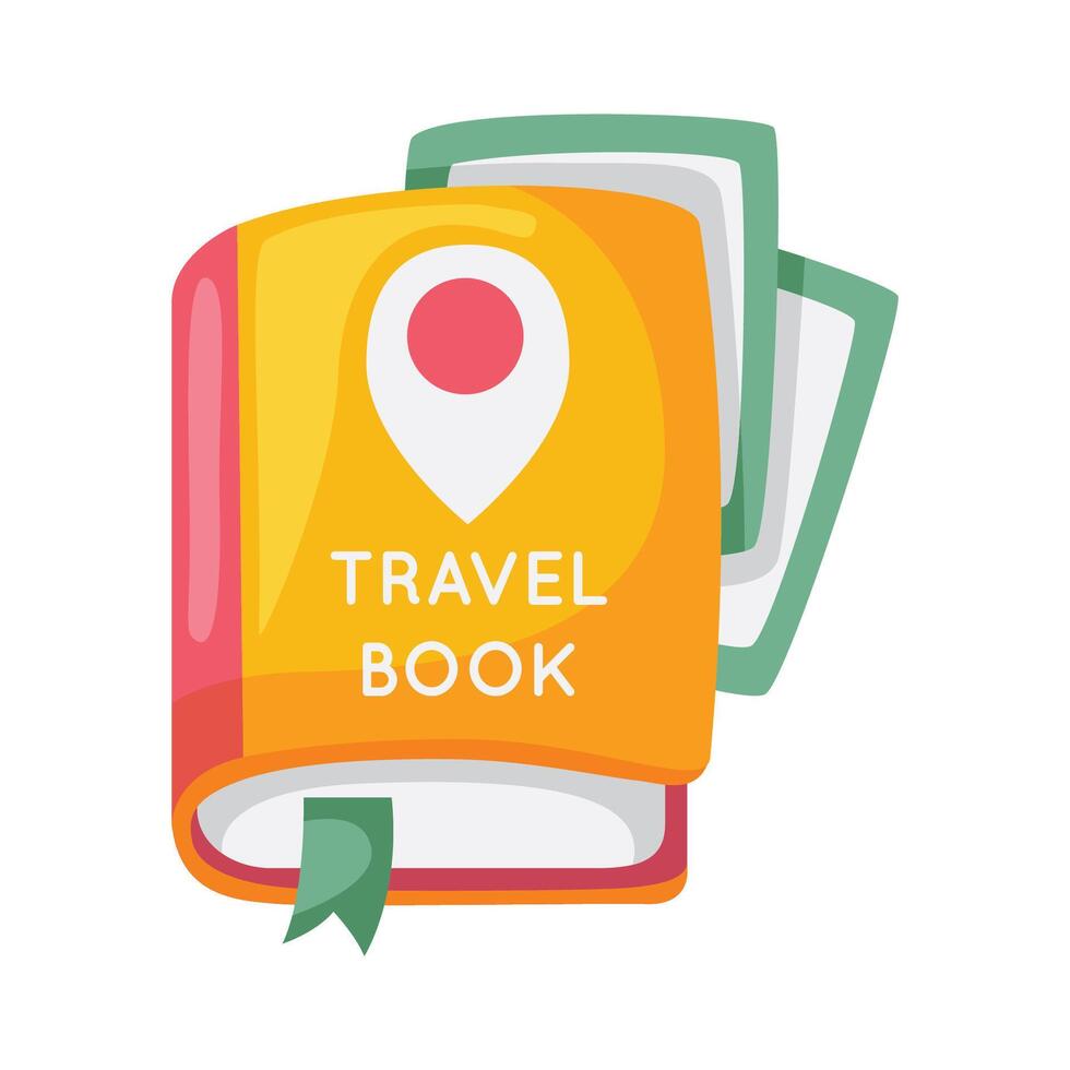 Travel book icon. Vector design