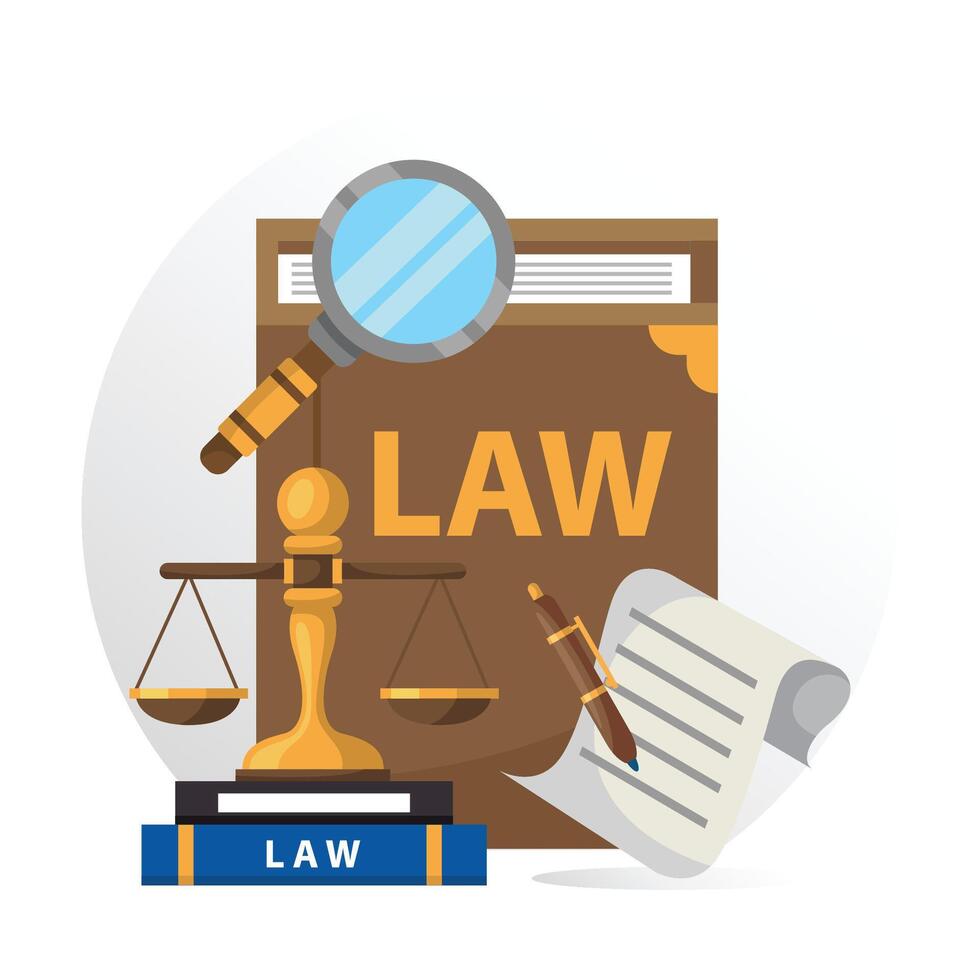 Law firm illustration design for law firm vector