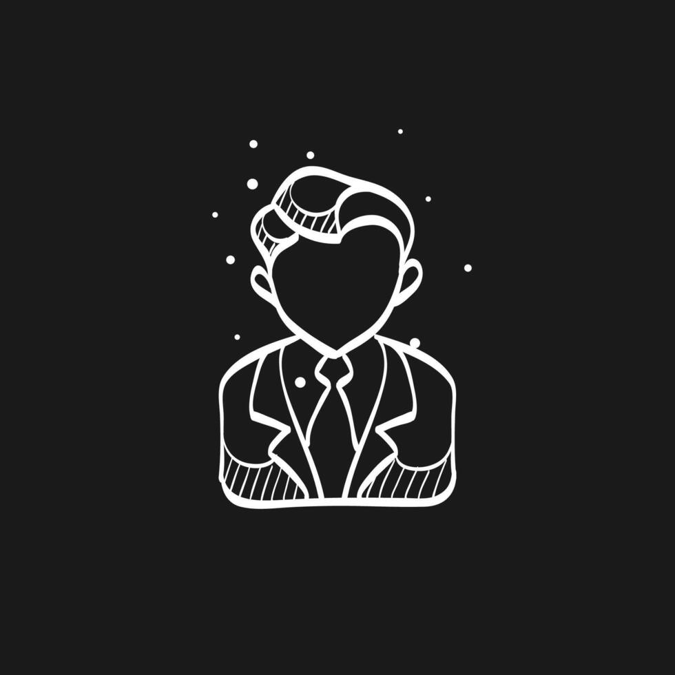 Businessman doodle sketch illustration vector