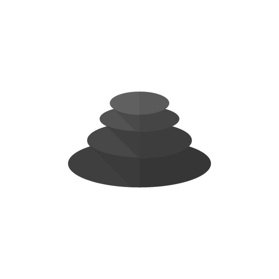 Stacked stone icon in flat color style. Spa, meditation, wellness, relaxation vector