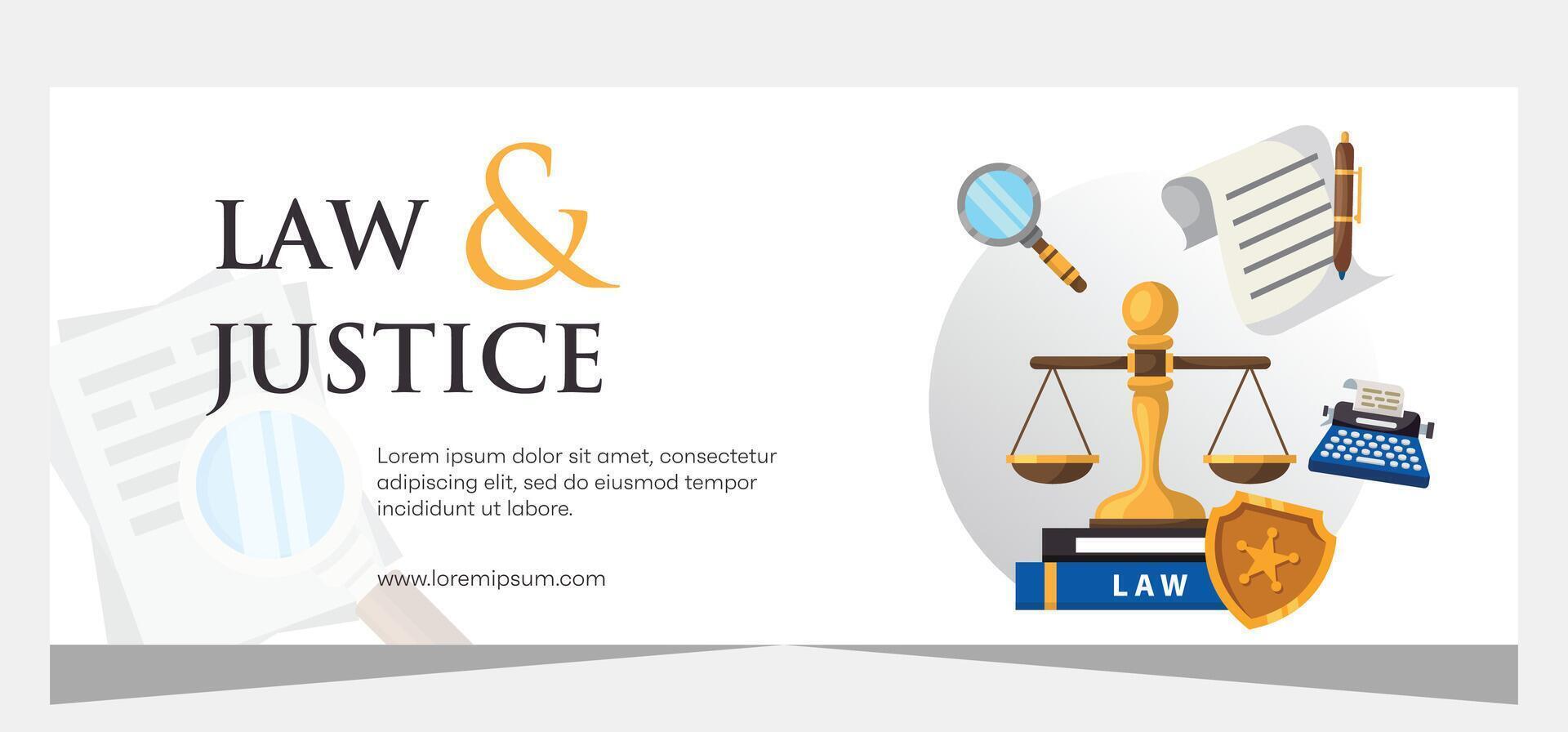 Law firm template banner design. Premium banner template vector