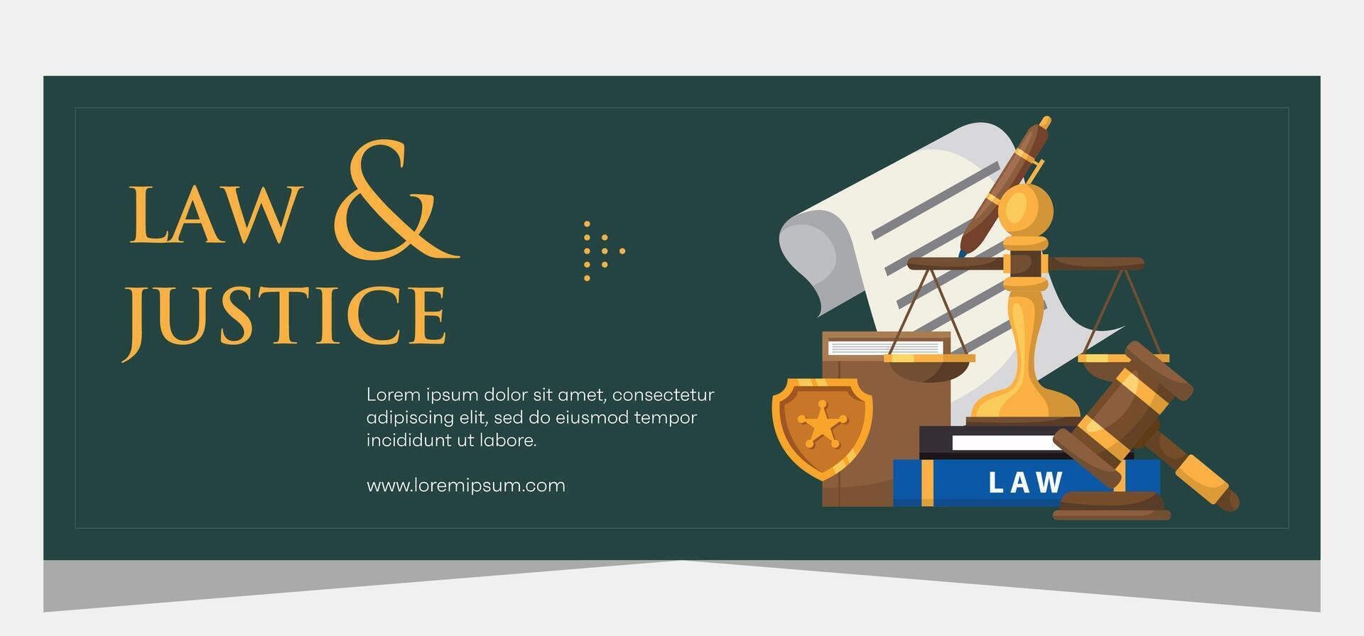 Law template banner design. Premium banner template vector