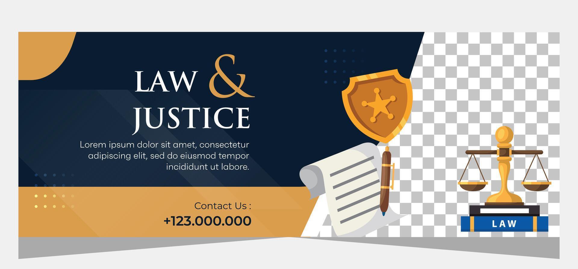 Law firm template banner design. Premium banner template vector