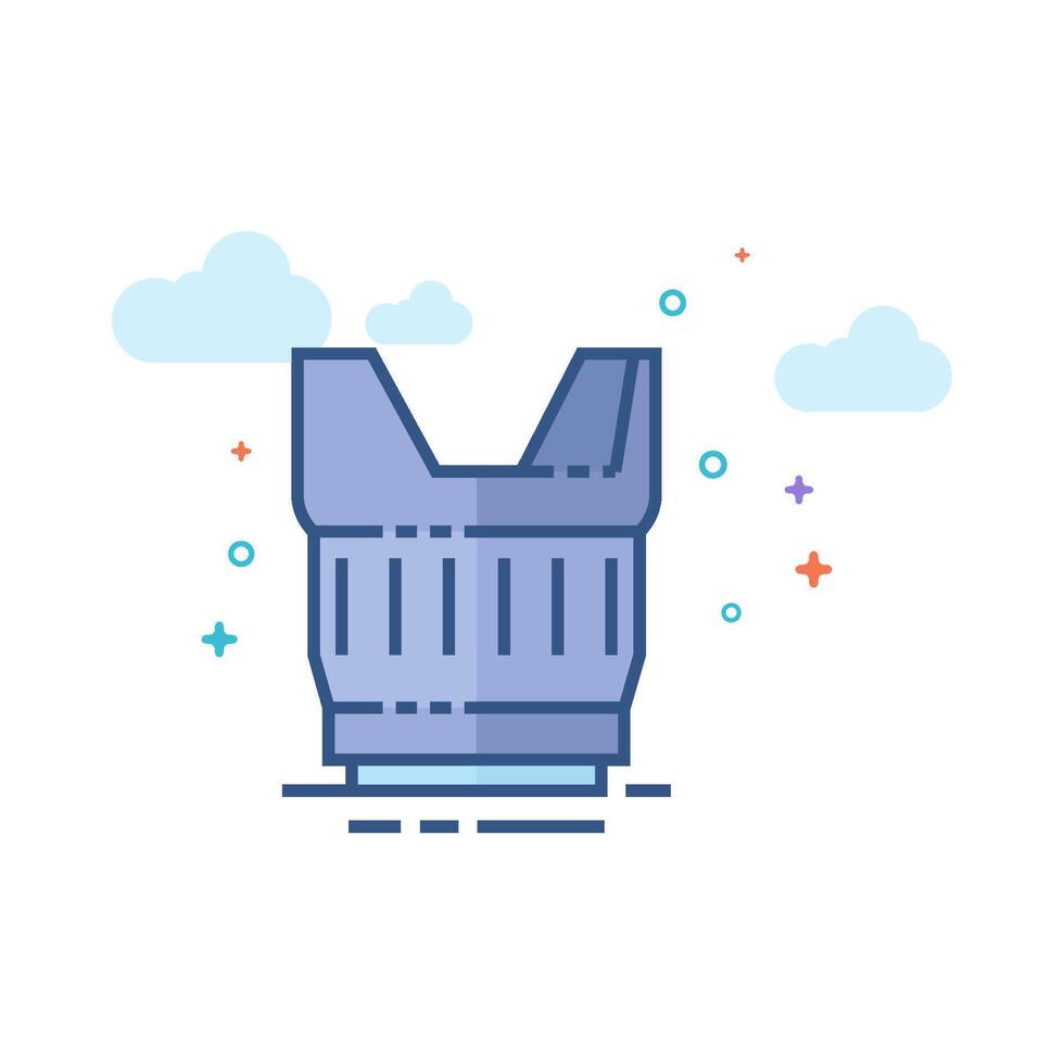Camera lens icon flat color style vector illustration