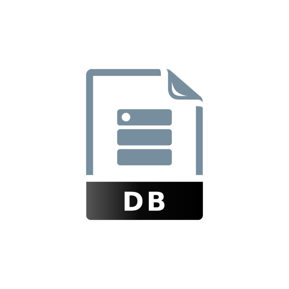 DB File format icon in duo tone color. Extension database queries vector