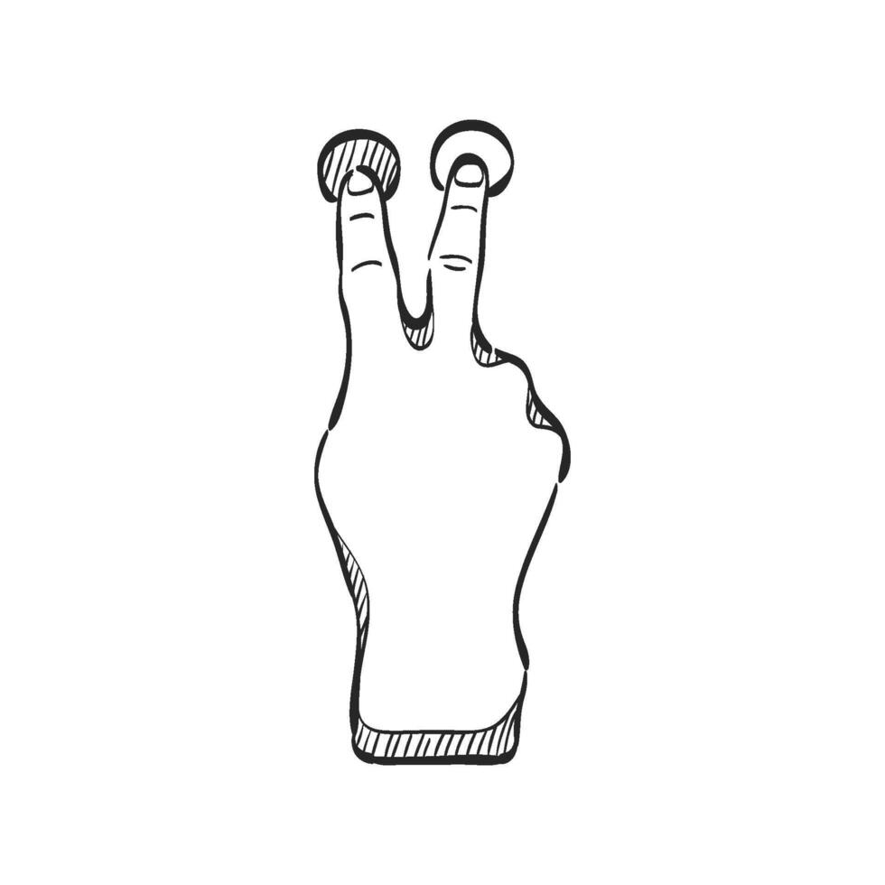 mano dibujado bosquejo icono touchpad gesto vector