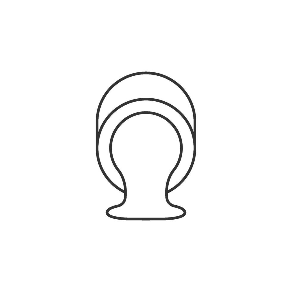 Painting can icon in thin outline style vector