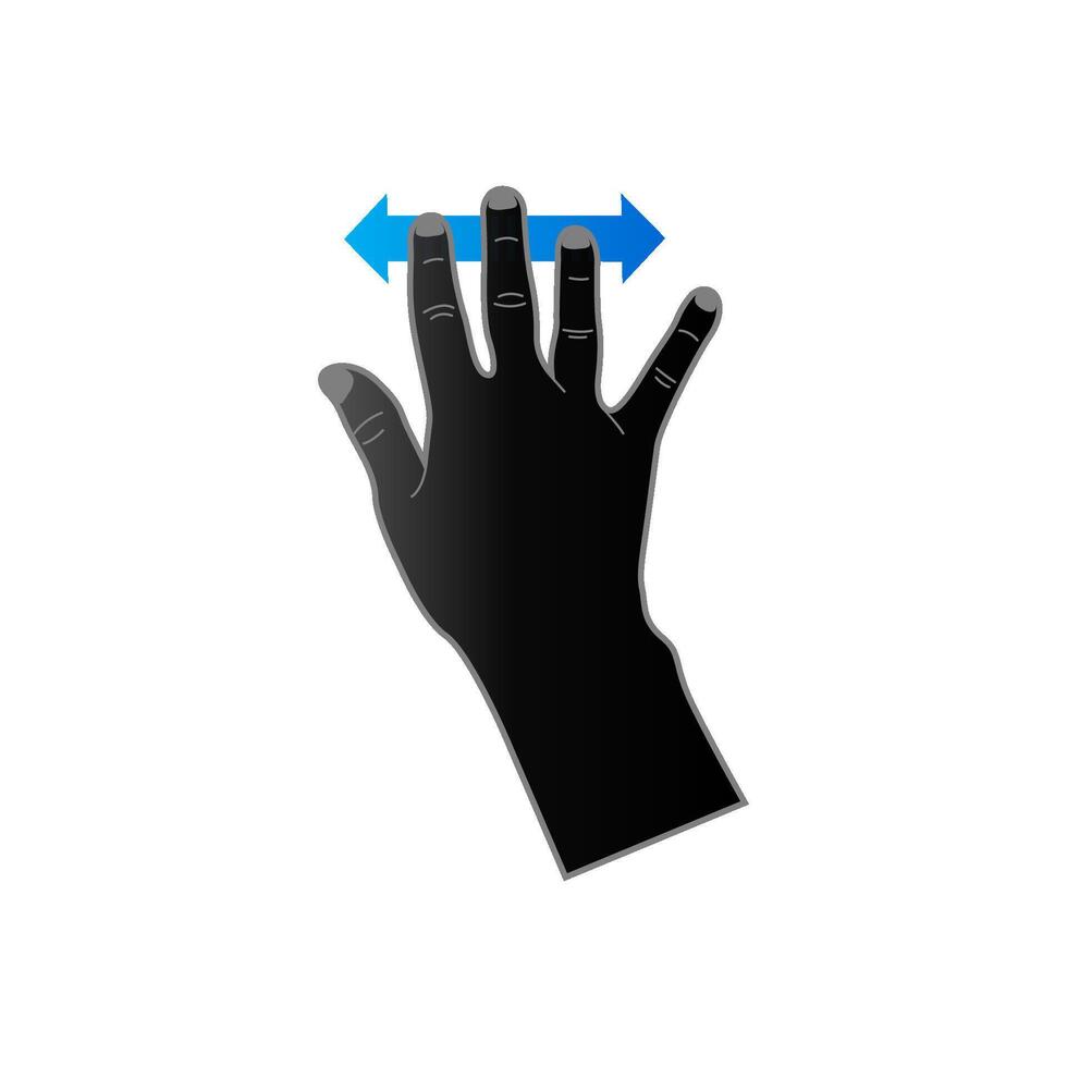Finger gesture icon in duo tone color. Gadget touch pad smartphone laptop vector