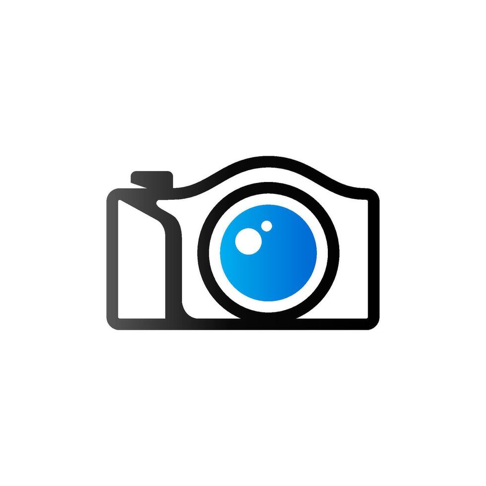 Camera icon in duo tone color. Photography mirror less digital vector
