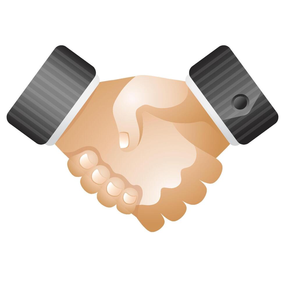 Handshake icon in color. Business people agreement vector