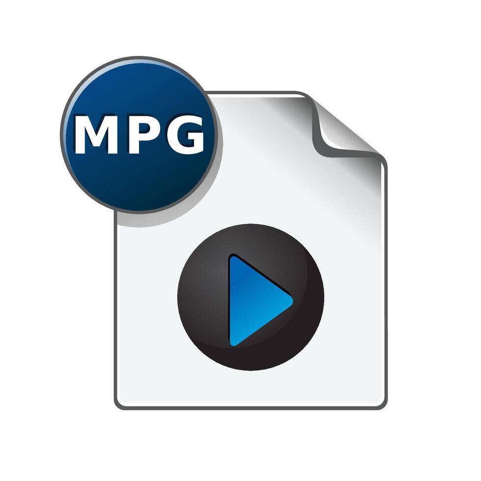 Video file format icon in color. Computer data movie vector