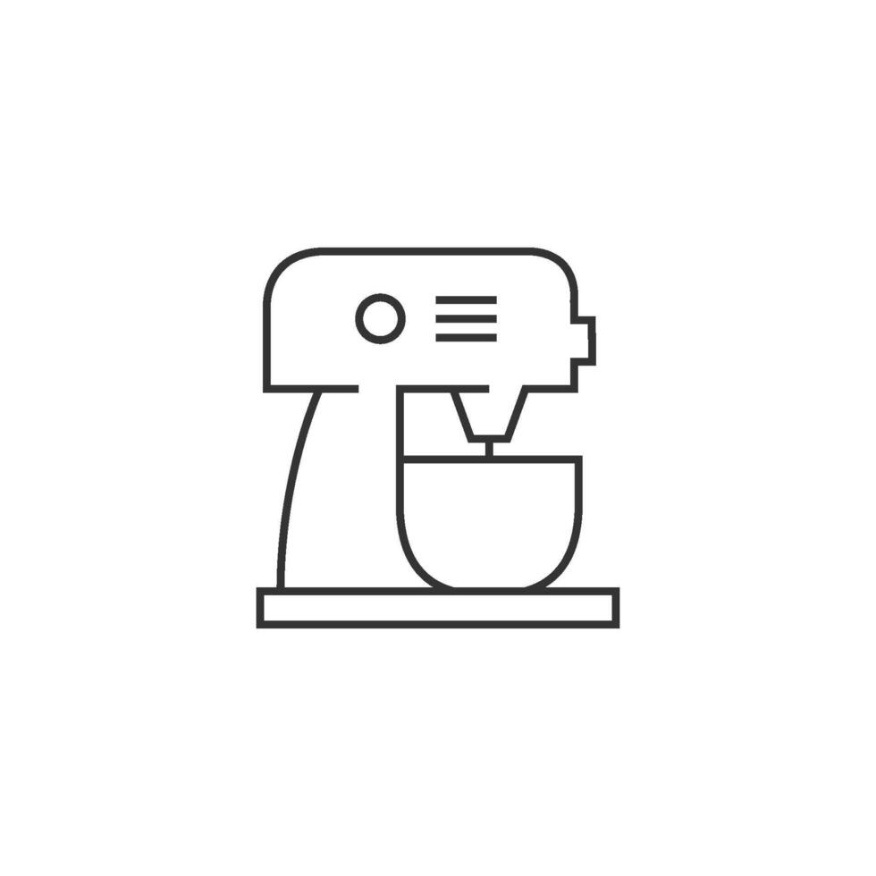 Mixer icon in thin outline style vector