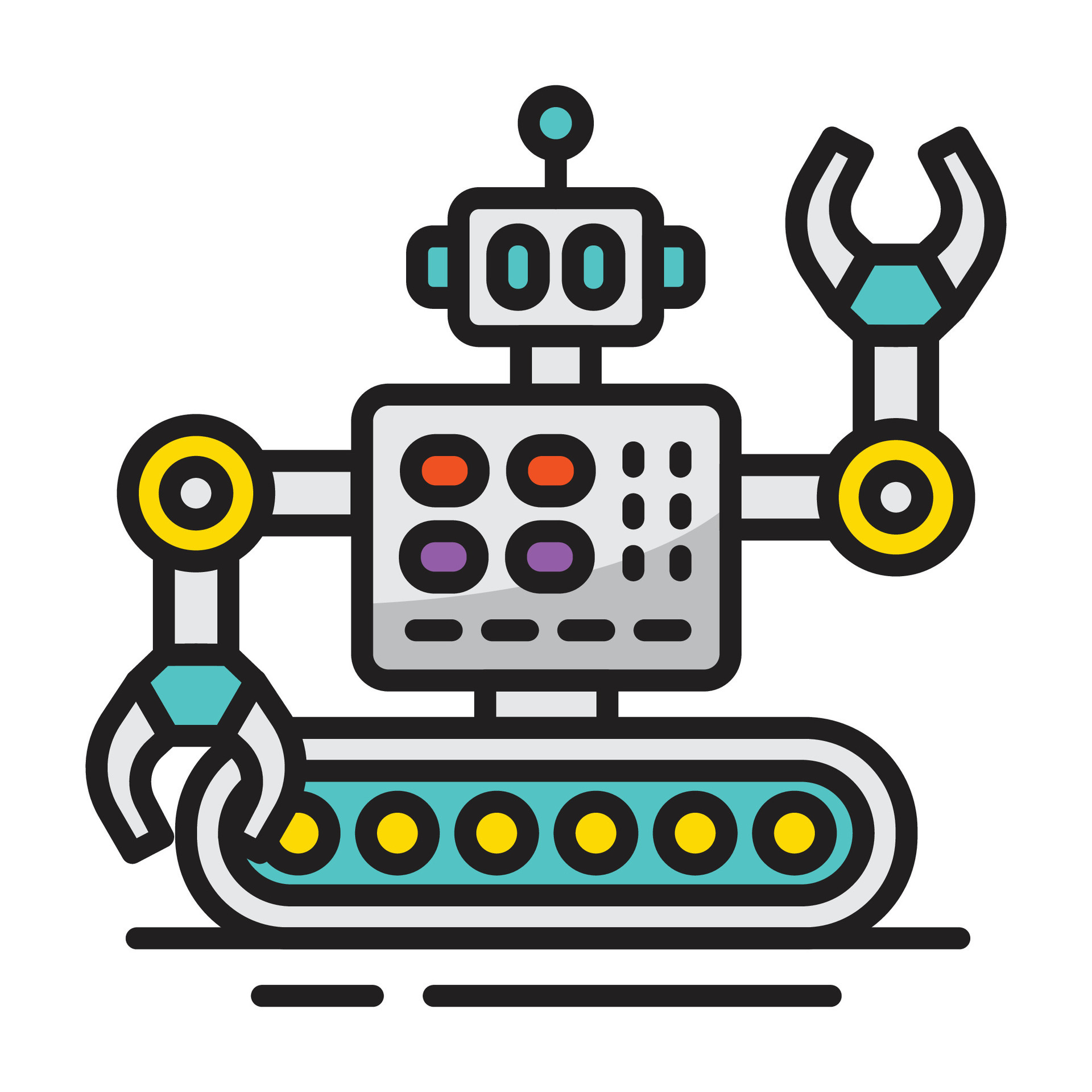 Space robot icon design illustration. Vector design 38048160 Vector Art
