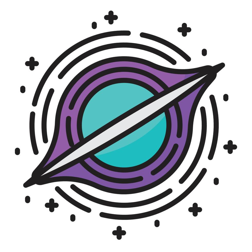 Black hole icon design illustration. Vector design