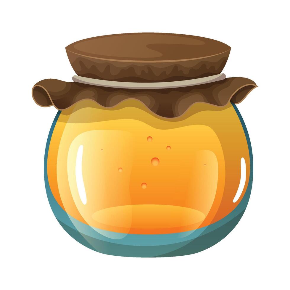 Illustration of honey in a jar. Vector illustration