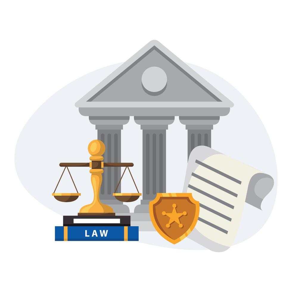 Law firm illustration design. Vector design