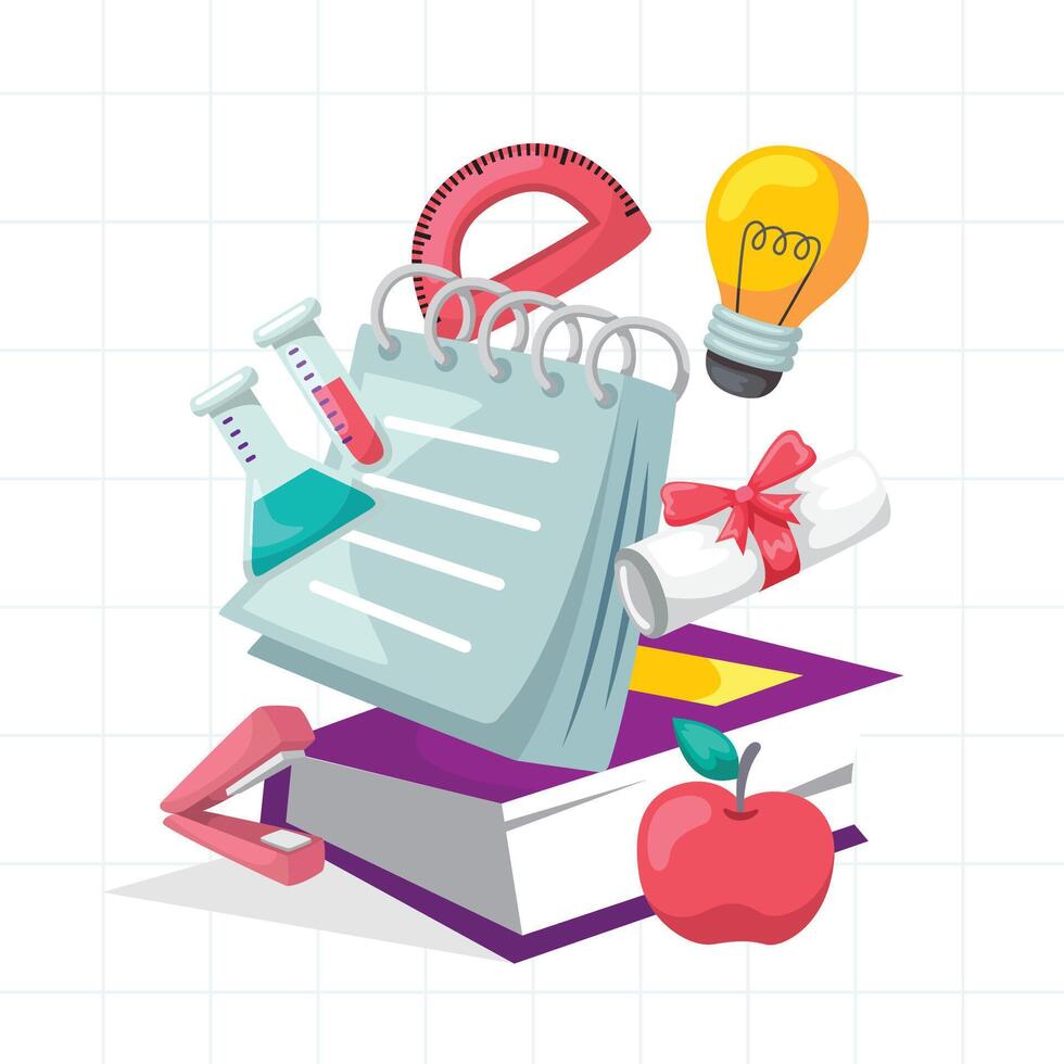 Illustration design for education school vector