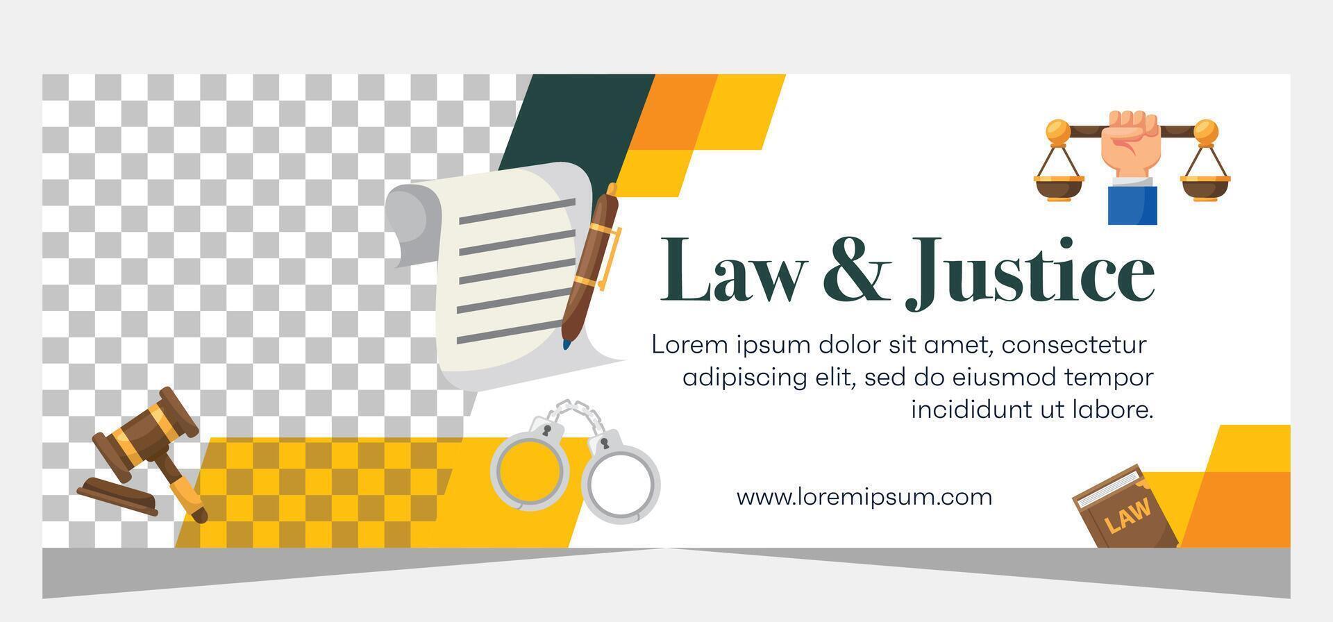 Law firm template banner design. Premium banner template vector