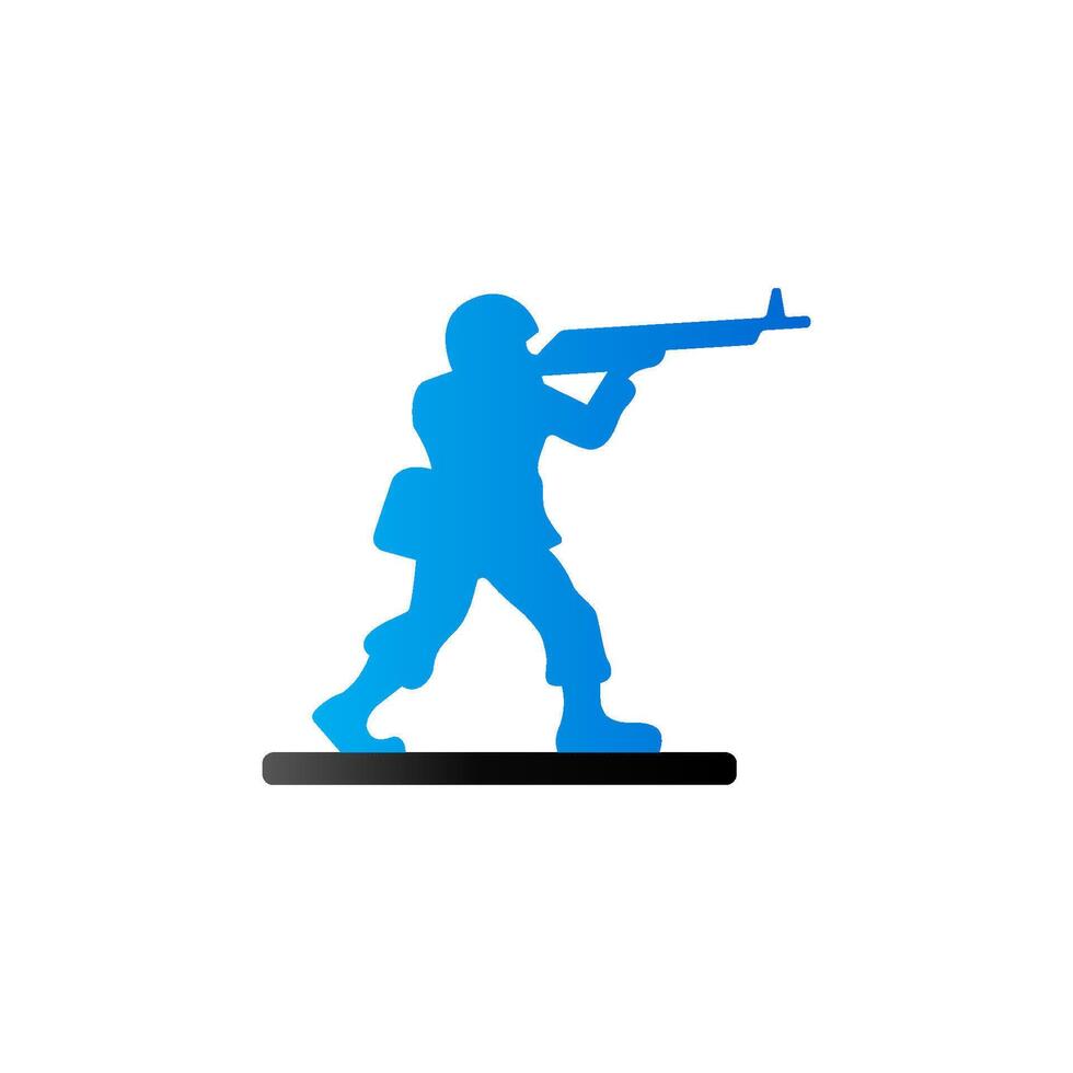 Toy soldier icon in duo tone color. Kids children playing army vector