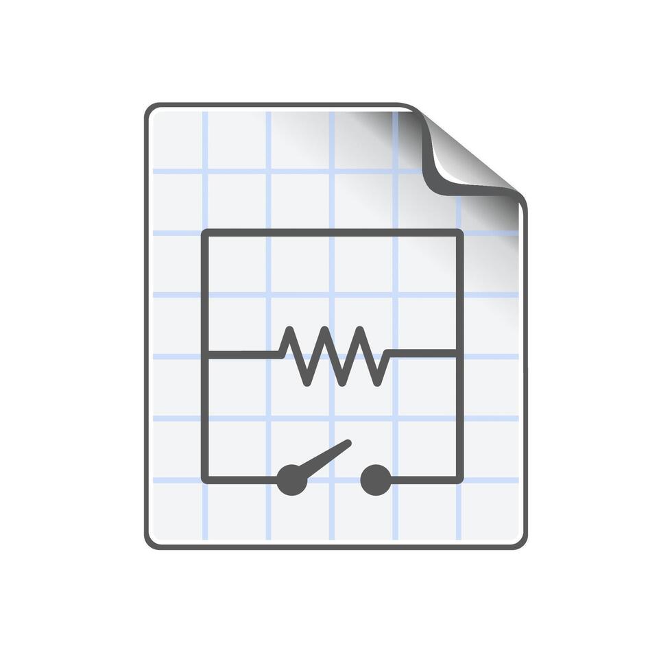 Electric switch diagram icon in color. Industrial vector